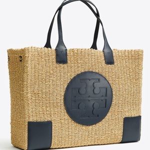 Tory burch ELLA Straw Tote Handbag